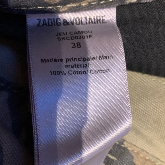 EUC Zadig & Voltaire Camouflage Mini Skirt Women’s size 38/Medium - Picture 5 of 7